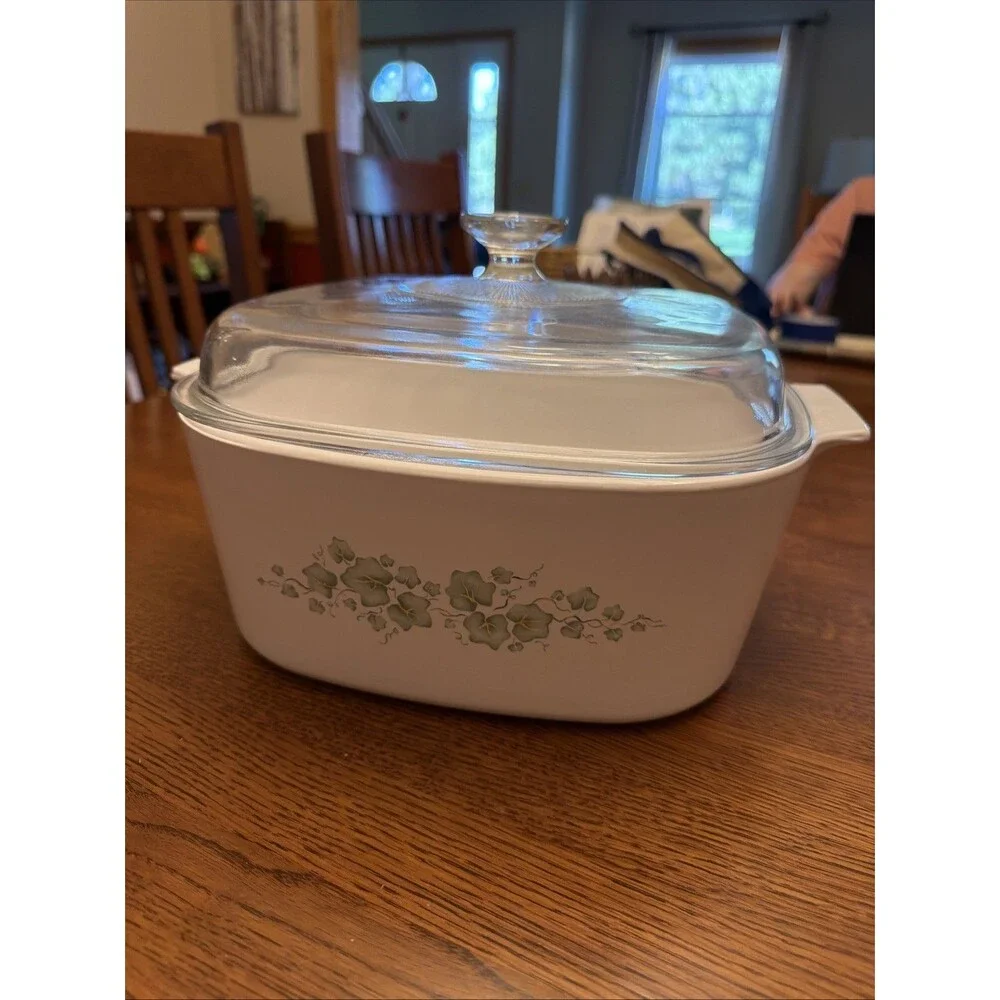 Vintage Corning Ware Callaway Green Ivy A-1.5-B Casserole Dish WITH Lid A7C